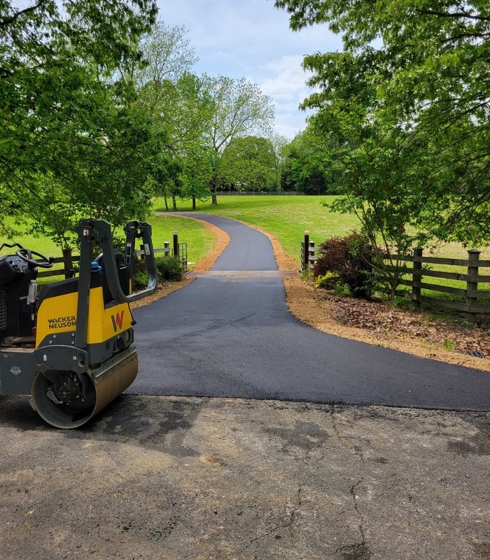 newly paved asphalt driveway